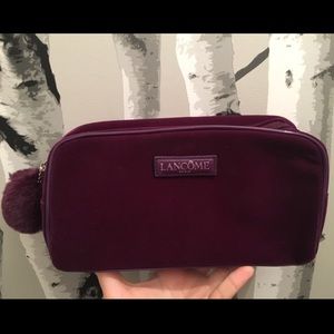 lancôme paris velvet purple makeup bag